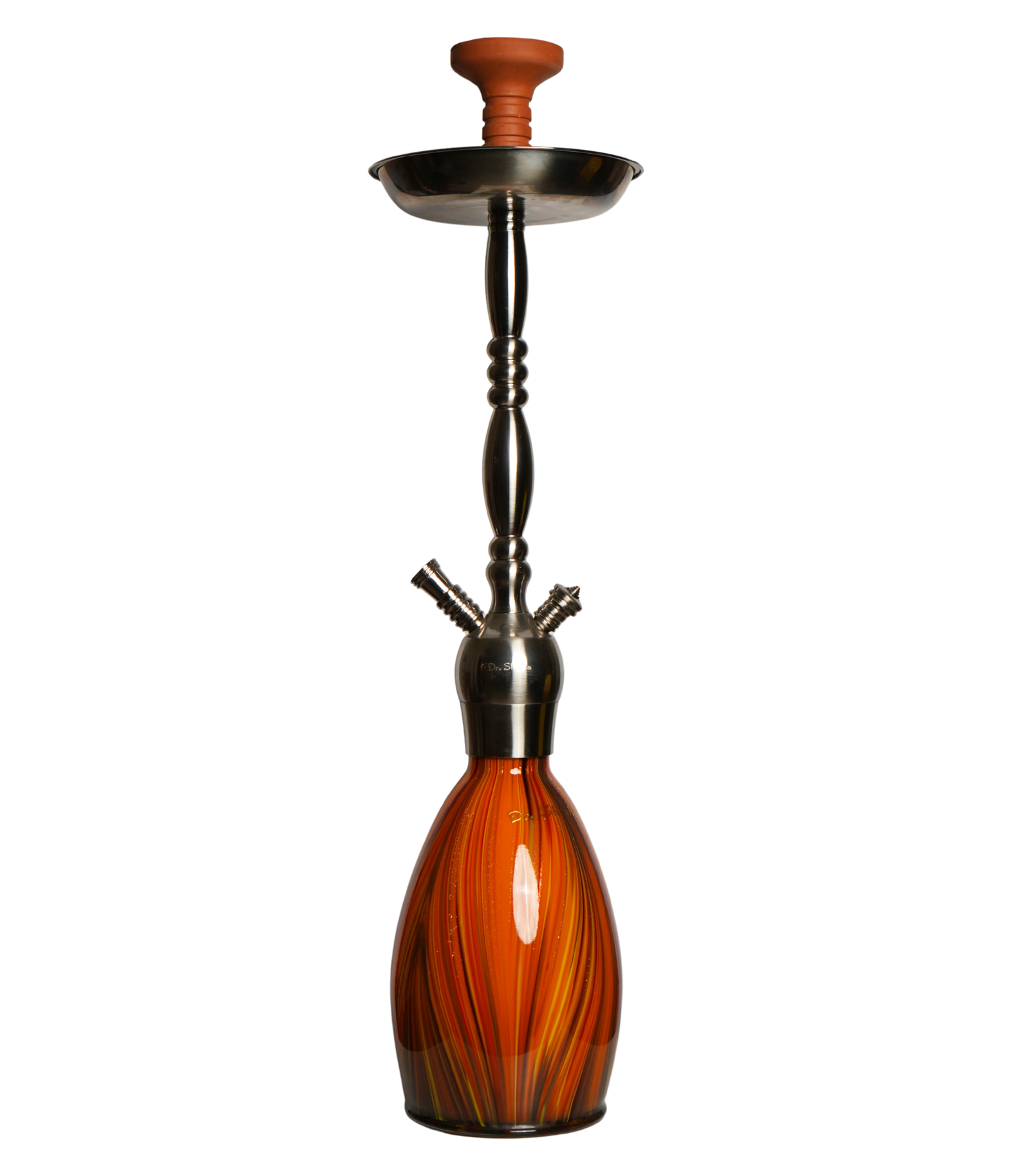 Contemporary hookah with glass base and hookah head