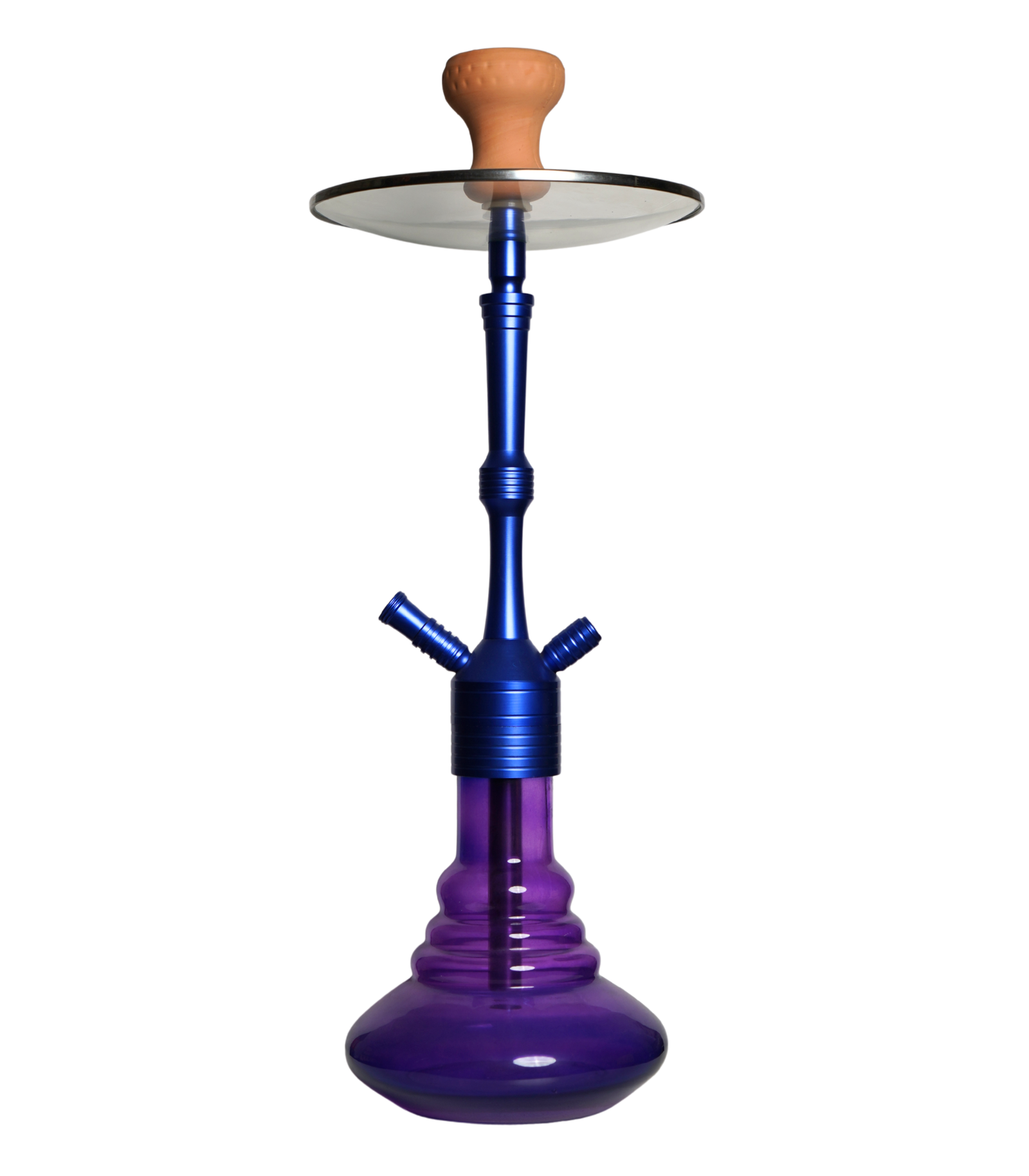 Contemporary hookah with glass base and hookah head