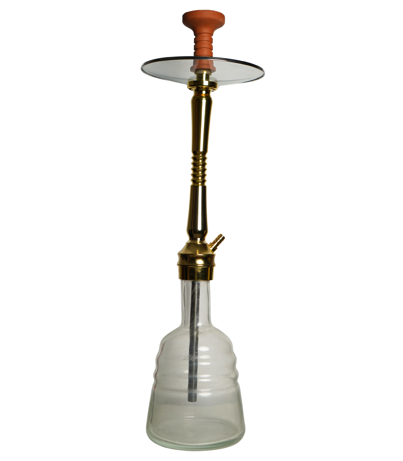 Contemporary hookah with glass base and hookah head