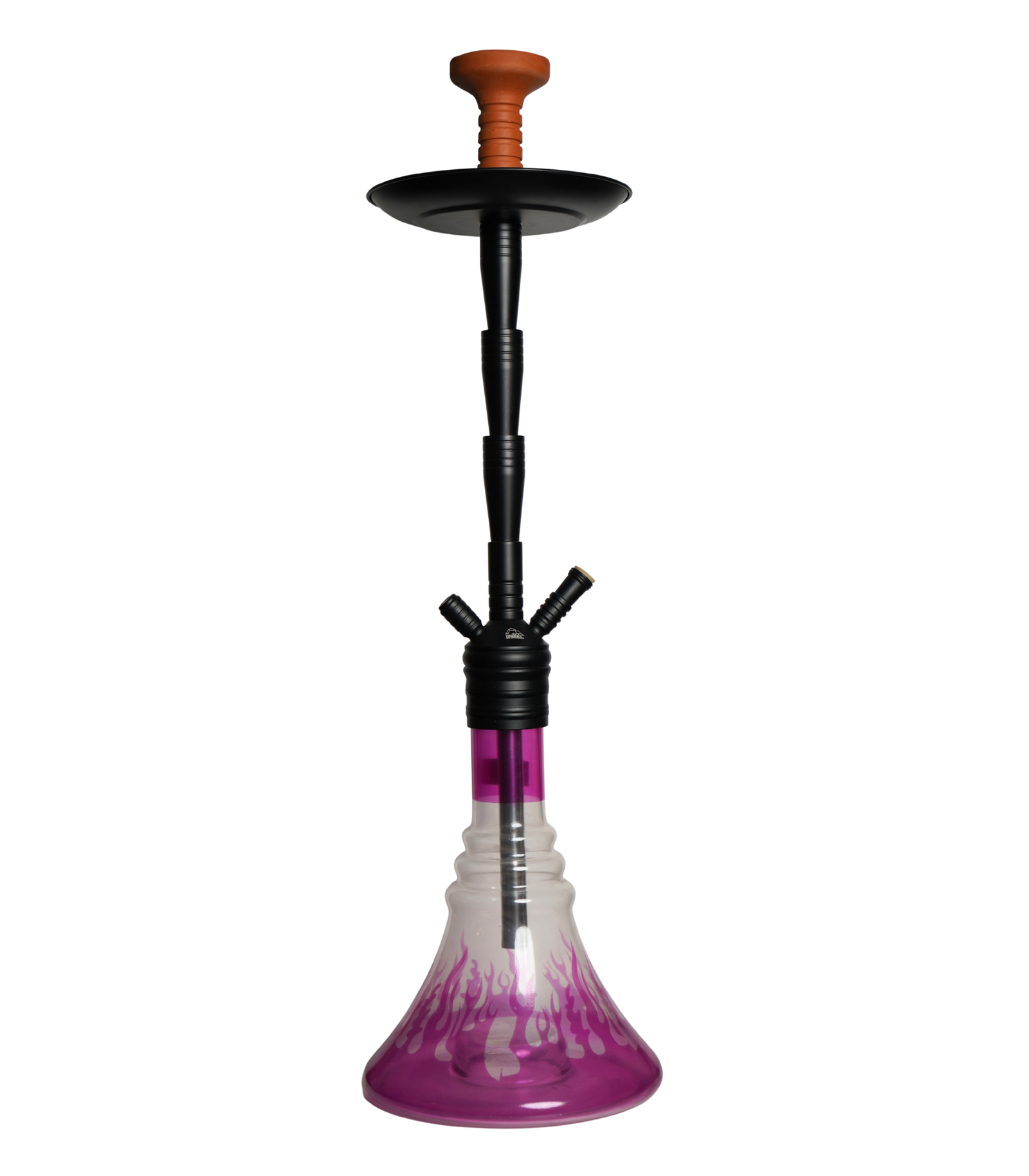 Contemporary hookah with glass base and hookah head