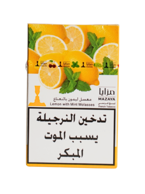 Mazaya lemon with mint 50g hookah tobacco Lebanon